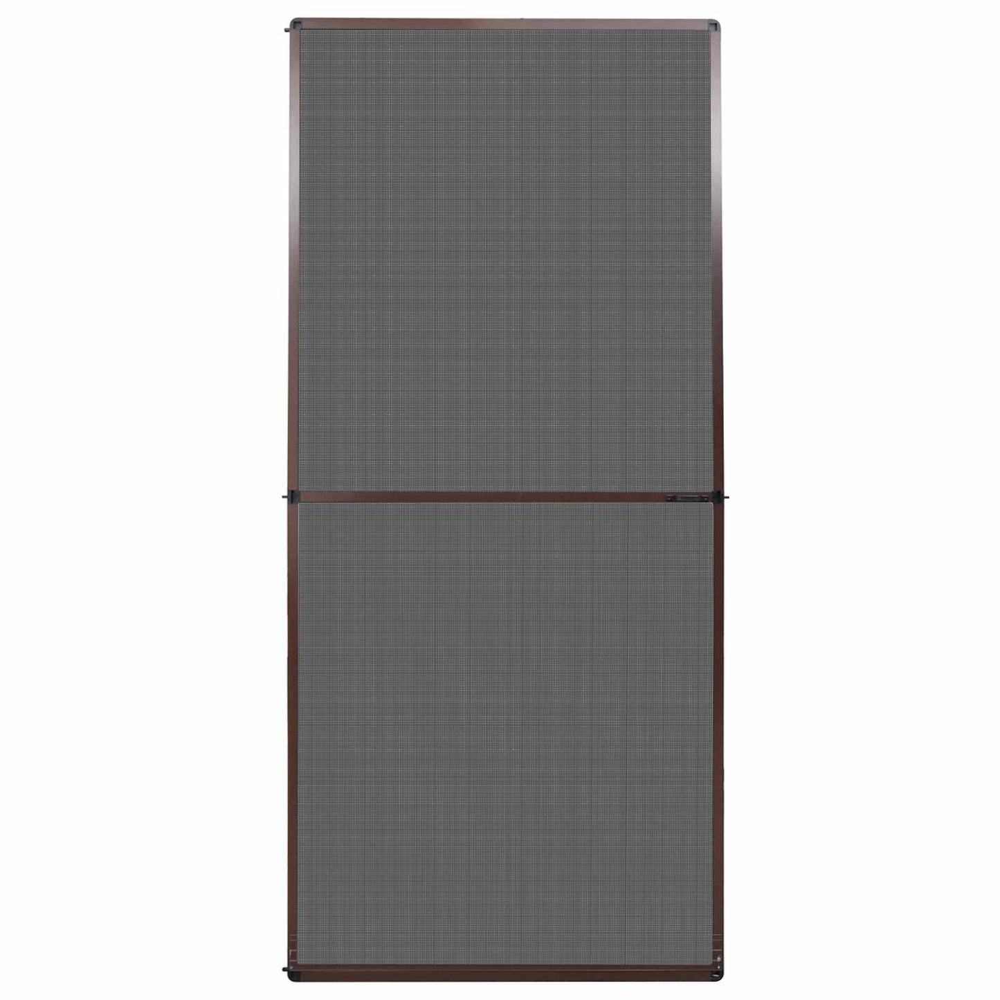 Schermo Insetti a Battente Marrone e Nero 100 x 215 cm | homemem39