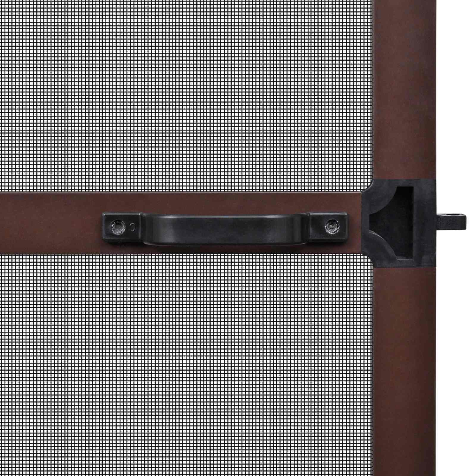 Schermo Insetti a Battente Marrone e Nero 120 x 240 cm | homemem39