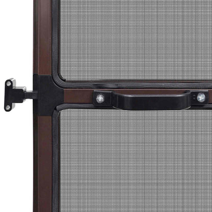 Schermo Insetti a Battente Marrone e Nero 120 x 240 cm | homemem39