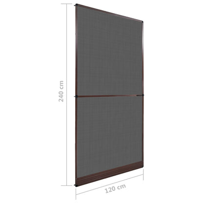 Schermo Insetti a Battente Marrone e Nero 120 x 240 cm | homemem39