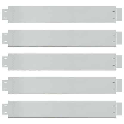 Set 5 pz Bordo prato flessibile in acciaio galvanizzato 100 x 14 cm | homemem39