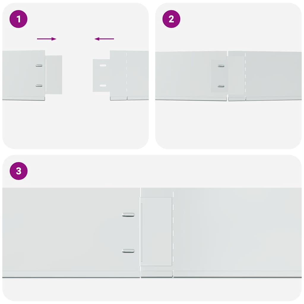 Set 5 pz Bordo prato flessibile in acciaio galvanizzato 100 x 14 cm | homemem39