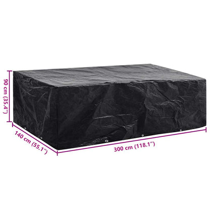Copertura per Mobili da Giardino con 8 Occhielli 300x140x90 cm - homemem39