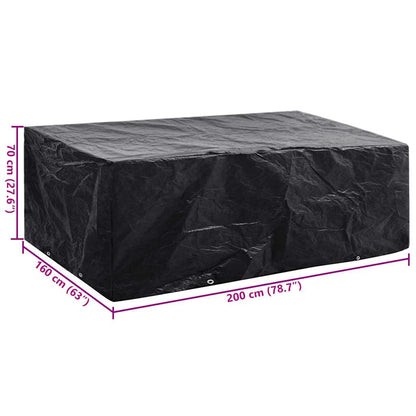 Copertura per Mobili da Giardino con 8 Occhielli 200x160x70 cm - homemem39