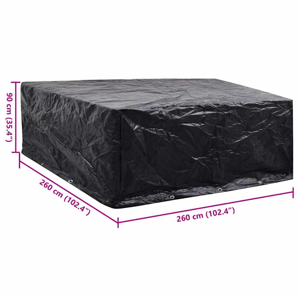 Copertura per Mobili da Giardino con 10 Occhielli 260x260x90 cm - homemem39