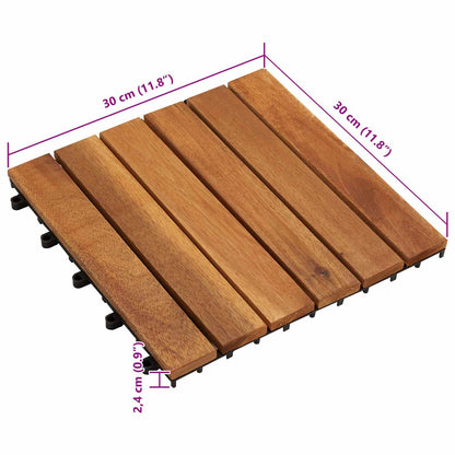 Piastrella per Decking 10 pcs Marrone 30 x 30 cm | homemem39