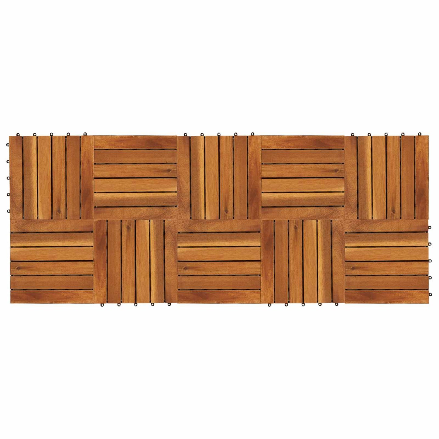 Piastrella per Decking 10 pcs Marrone 30 x 30 cm