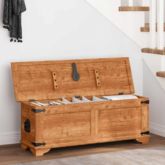 Cassapanca di Stoccaggio in Legno Ruvido di Mango
