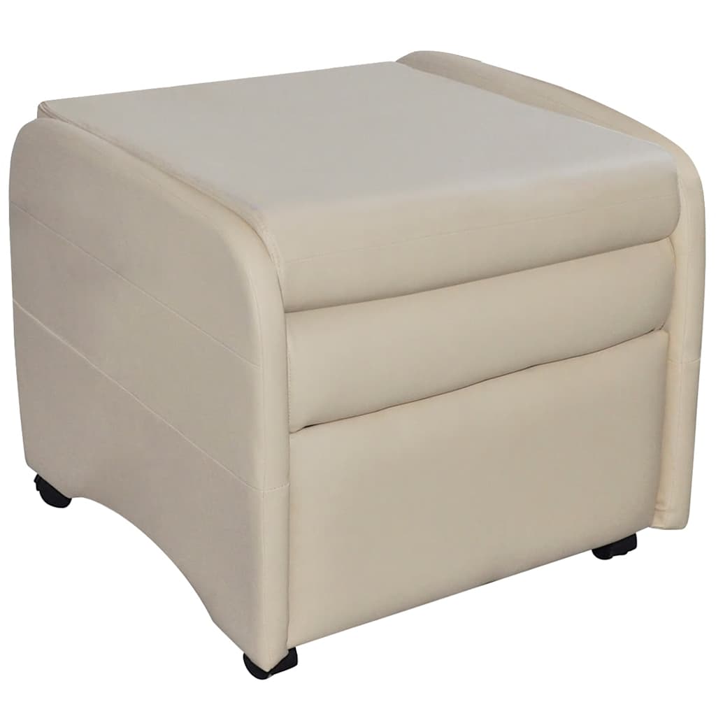Poltrona Reclinabile Crema in Similpelle | homemem39