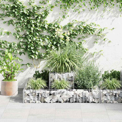 Gabbione Fioriera in Acciaio Zincato 120x120x20 cm | homemem39