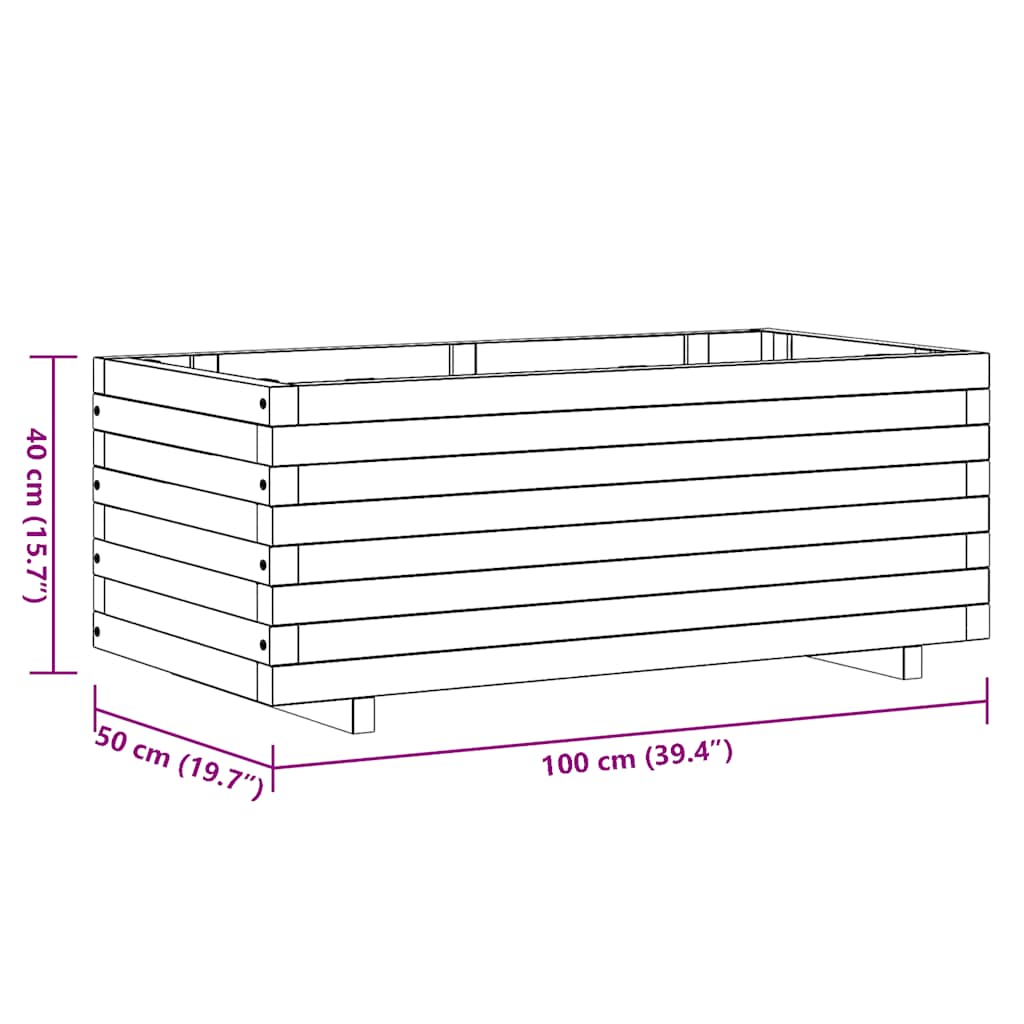 Letto Rialzato 100x50x40 cm in Legno Rettangolare - homemem39
