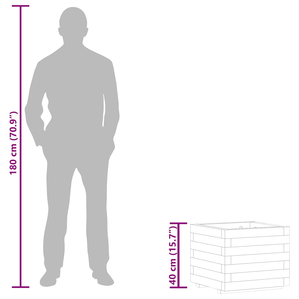 Letto Rialzato 50x50x40 cm Quadrato in Legno