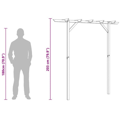 Pergolato da Giardino 205x40x203 cm in Legno | homemem39