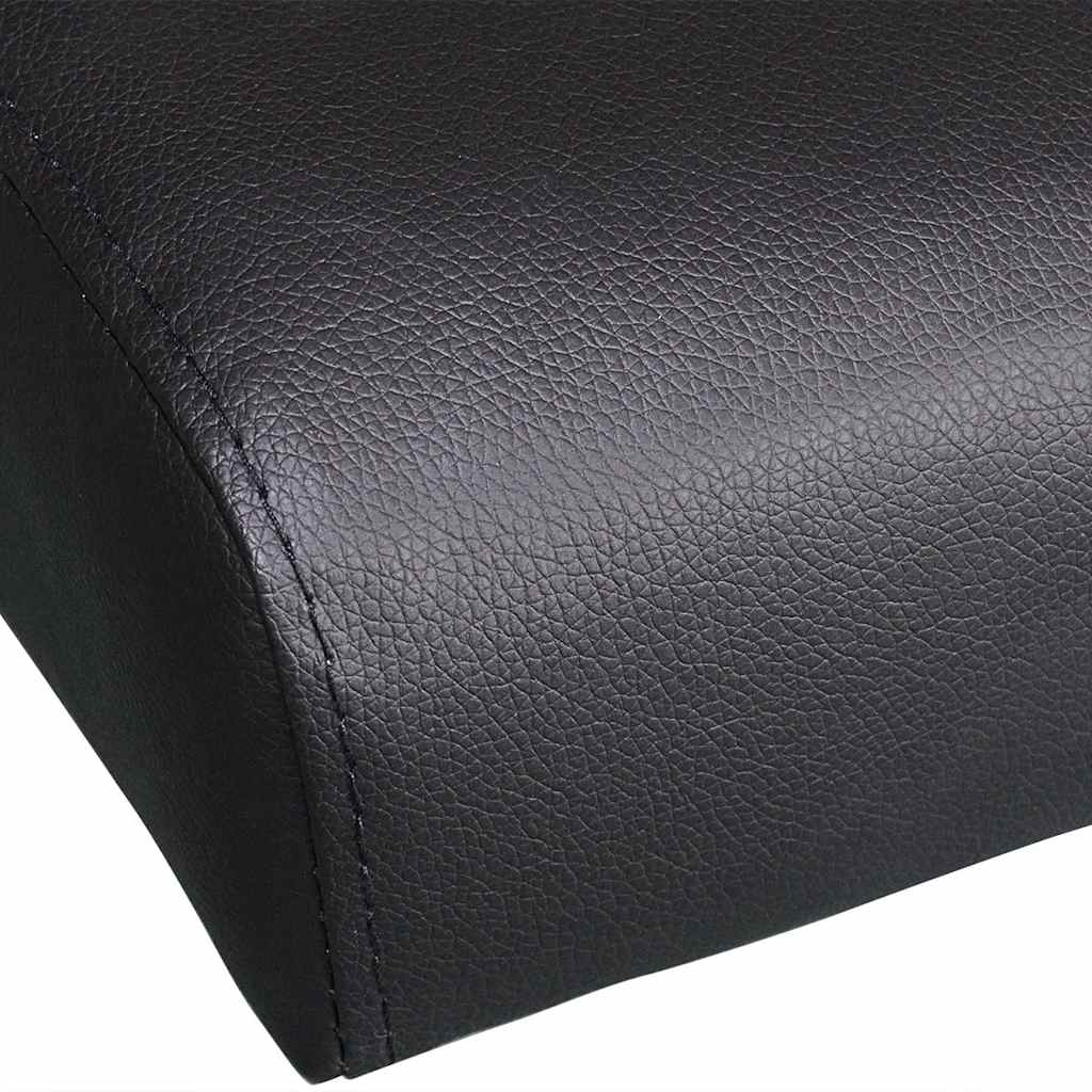Divano Letto con 2 Cuscini in Similpelle Regolabile Nero | homemem39