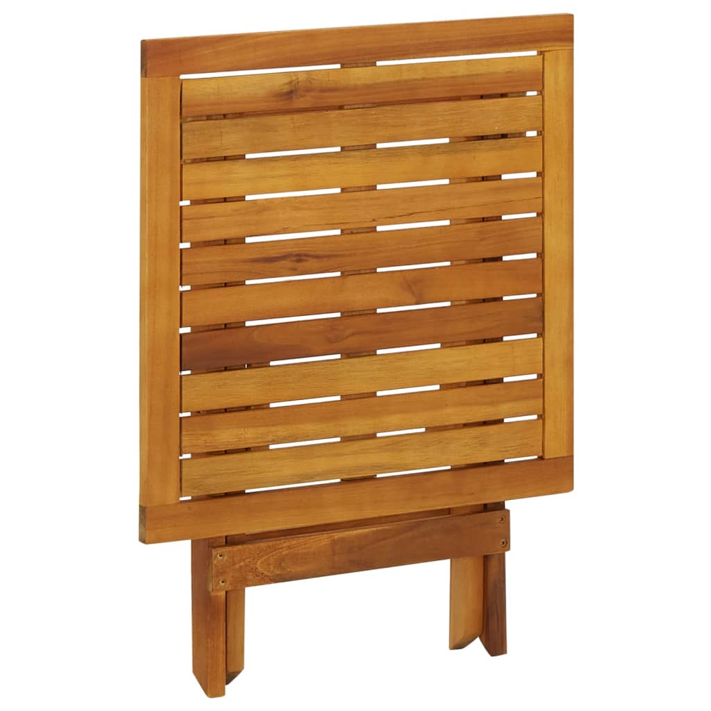 Tavolo da Bistrot 46x46x47 cm in Legno Massello di Acacia - homemem39