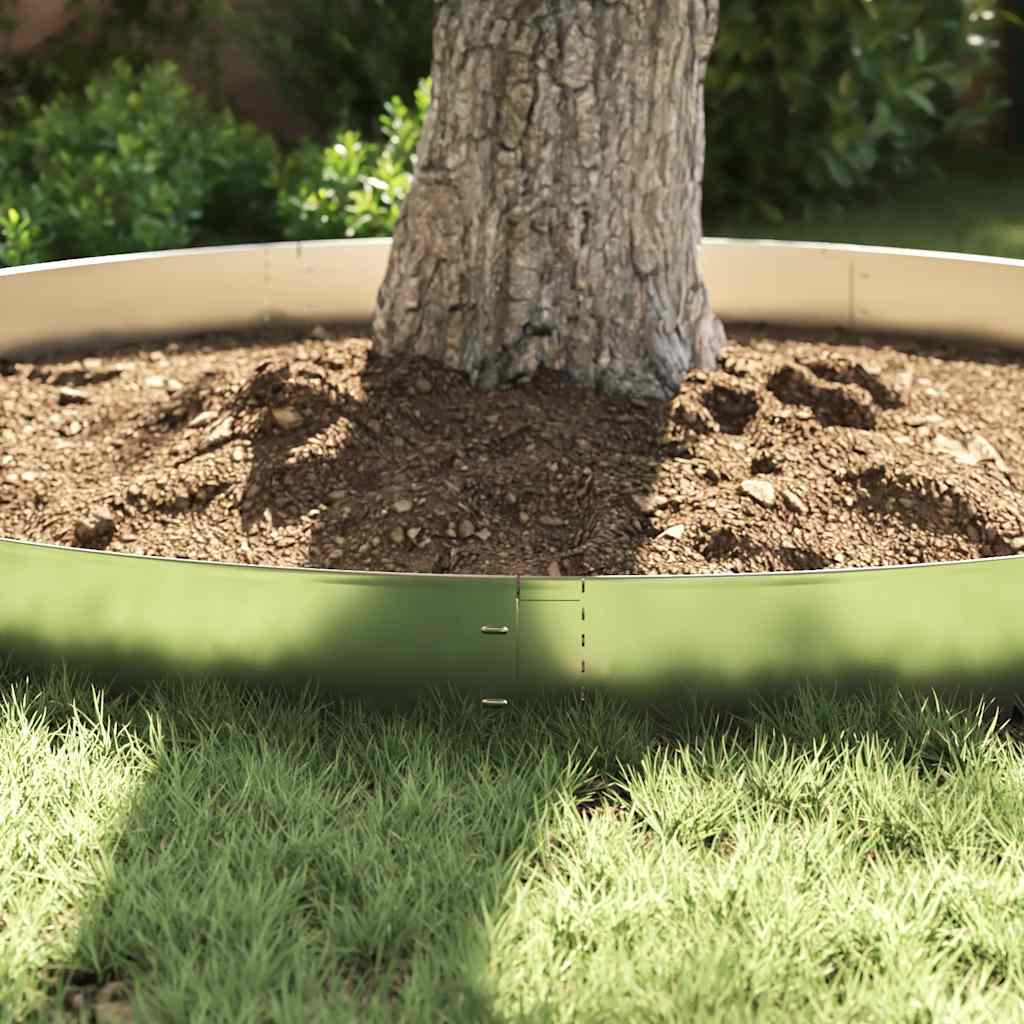 Set 10 pz Bordo prato flessibile in acciaio galvanizzato 100 x 14 cm - homemem39