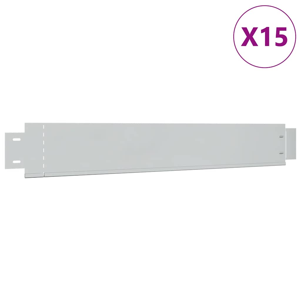 Set 15 pz Bordo prato flessibile in acciaio galvanizzato 100 x 14 cm | homemem39