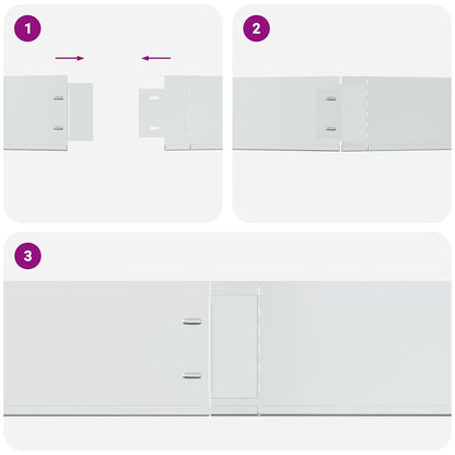 Set 20 pz Bordo Prato Flessibile in Acciaio Zincato 100 x 14 cm | homemem39