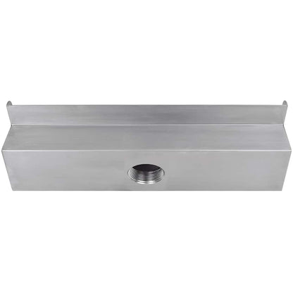 Fontana a Cascata per Giardino Rettangolare Acciaio Inox 45 cm - homemem39