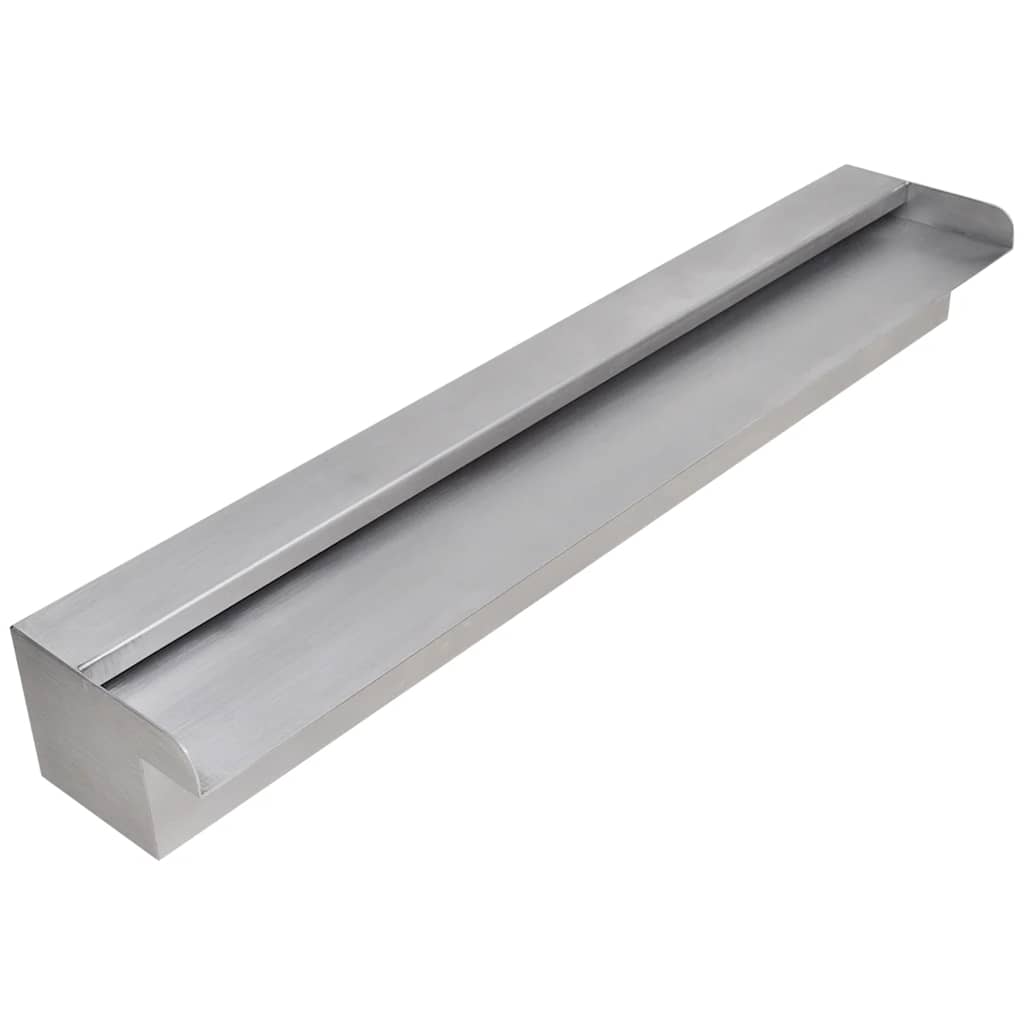 Fontana a Cascata per Giardino Rettangolare Acciaio Inox 60 cm | homemem39