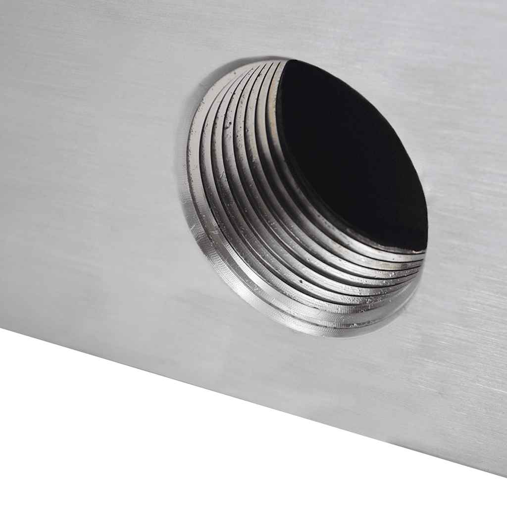 Fontana a Cascata per Giardino Rettangolare Acciaio Inox 60 cm | homemem39