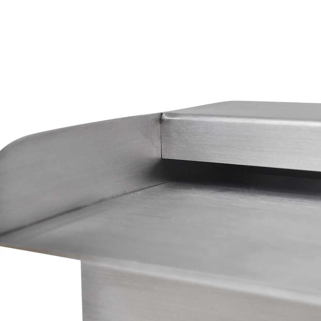 Fontana a Cascata per Giardino Rettangolare Acciaio Inox 60 cm | homemem39
