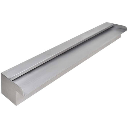Fontana a Cascata per Giardino Rettangolare Acciaio Inox 90 cm | homemem39
