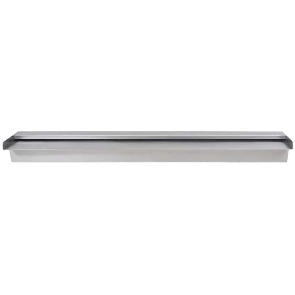 Fontana a Cascata per Giardino Rettangolare Acciaio Inox 90 cm | homemem39