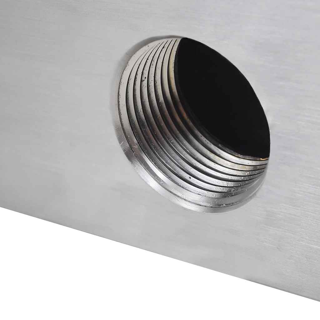 Fontana a Cascata per Giardino Rettangolare Acciaio Inox 90 cm | homemem39