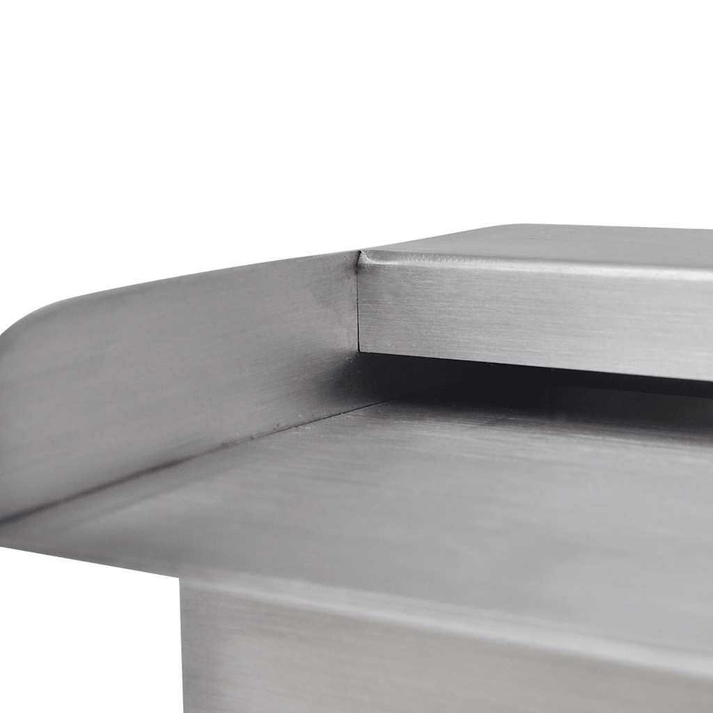 Fontana a Cascata per Giardino Rettangolare Acciaio Inox 90 cm | homemem39