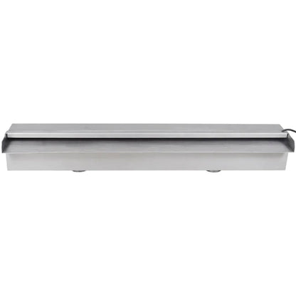Cascata per Laghetto Rettangolare con LED in Acciaio Inox 60 cm - homemem39