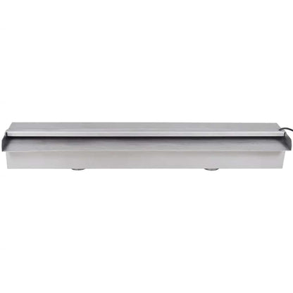 Cascata per Laghetto Rettangolare con LED in Acciaio Inox 60 cm - homemem39