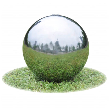 Fontana da Giardino a Sfera con LED in Acciaio Inox 20 cm | homemem39