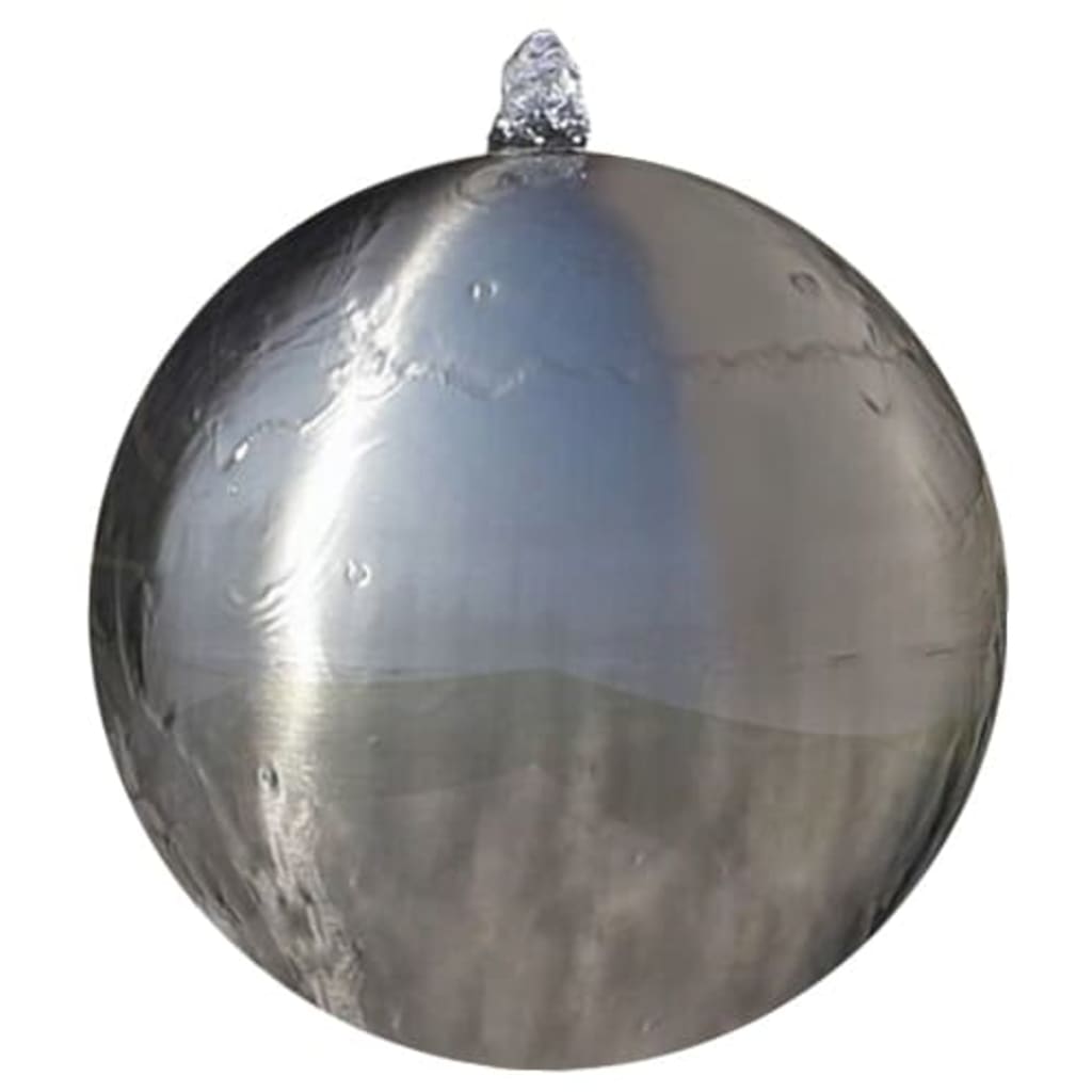 Fontana da Giardino a Sfera con LED in Acciaio Inox 40 cm | homemem39