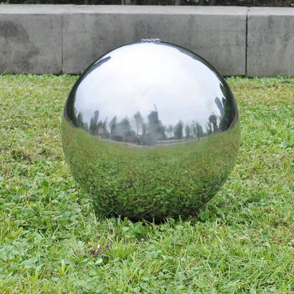 Fontana da Giardino a Sfera con LED in Acciaio Inox 40 cm | homemem39