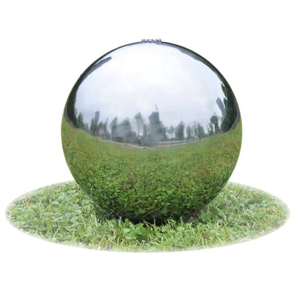 Fontana da Giardino a Sfera con LED in Acciaio Inox 40 cm | homemem39