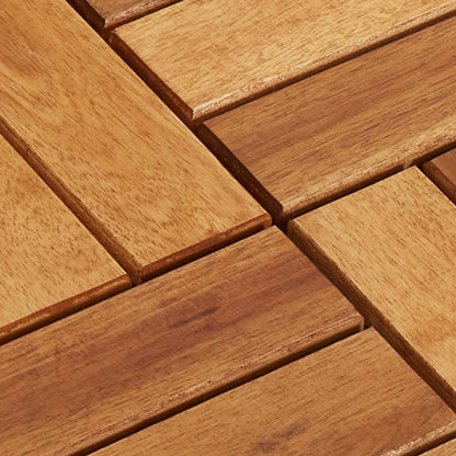 Listelli per Pavimento 30x30 cm in Legno di Acacia 20pz - homemem39
