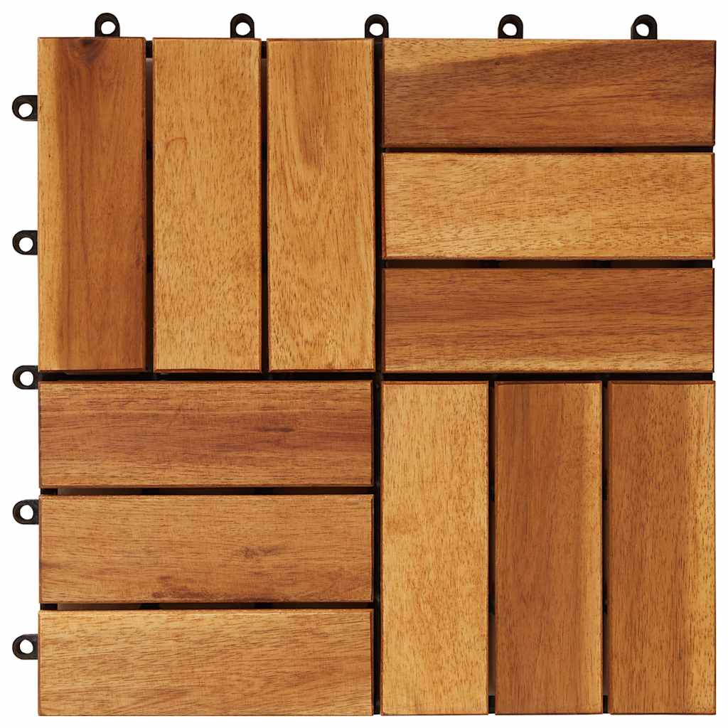 Floor Strips 30x30 cm in Acacia Wood 30 pcs