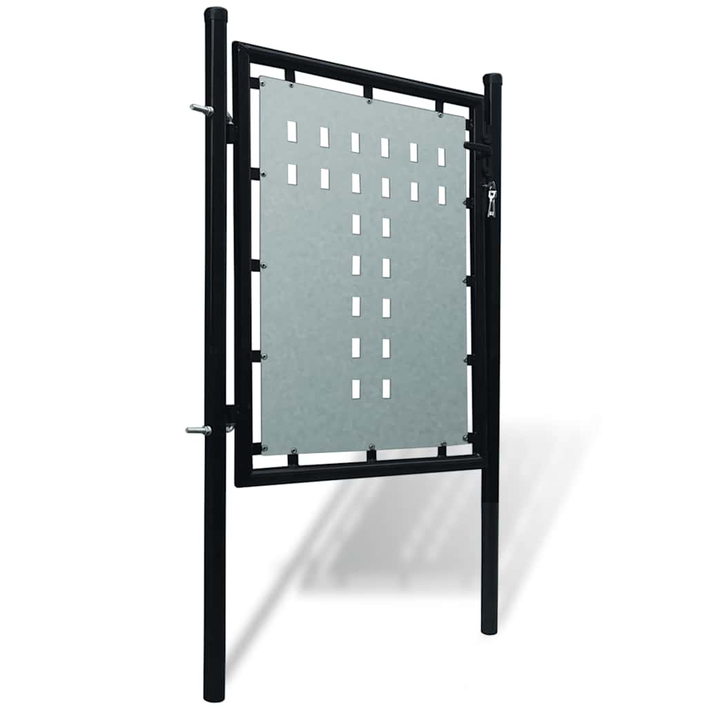 Cancello per Recinzione a una Porta Nero 100x100 cm | homemem39