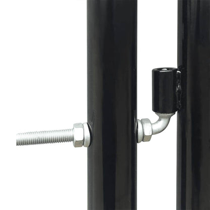 Cancello per Recinzione a una Porta Nero 100x100 cm | homemem39