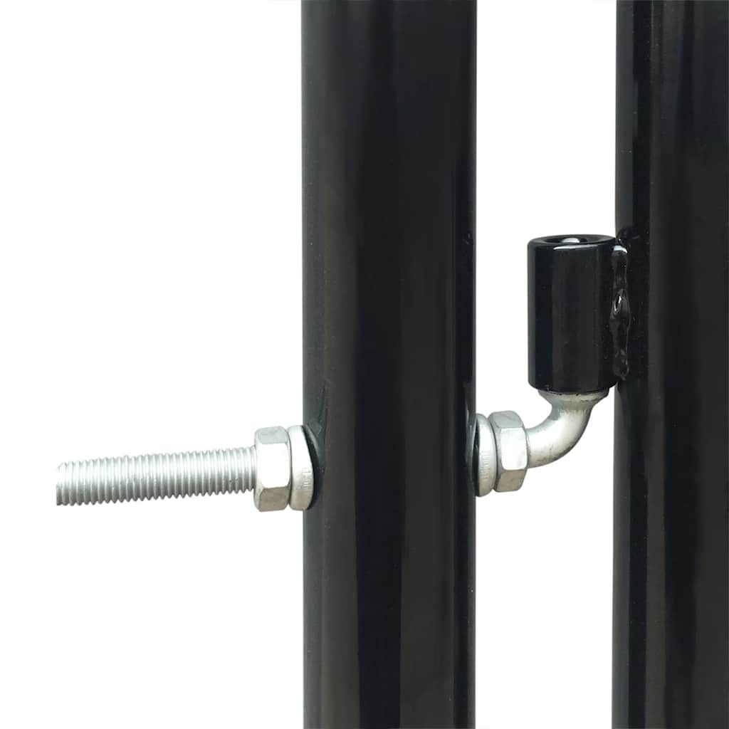Cancello per Recinzione a una Porta Nero 100x200 cm | homemem39
