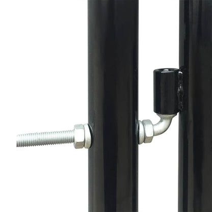 Cancello per Recinzione a una Porta Nero 100x200 cm | homemem39