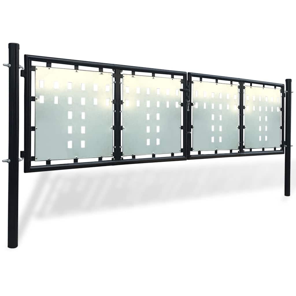 Cancello per Recinzione a una Porta Nero 300x100 cm | homemem39