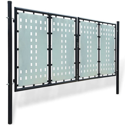 Cancello per Recinzione a una Porta Nero 300x125 cm | homemem39