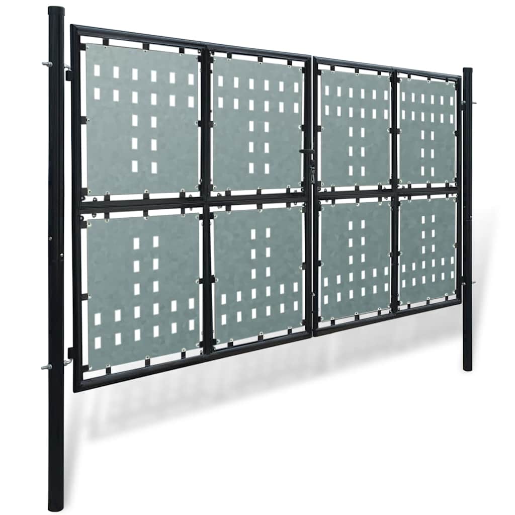 Cancello per Recinzione a una Porta Nero 300x150 cm | homemem39
