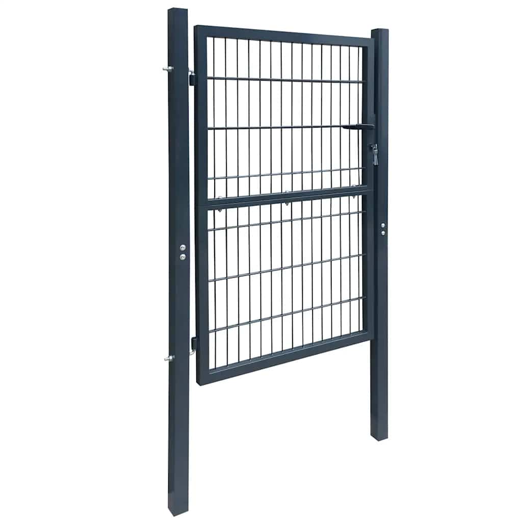 Cancello per Recinzione 2D (Singolo) Grigio Antracite 100x160 cm | homemem39