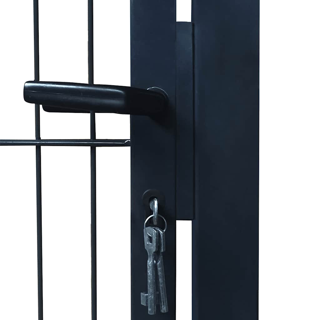 Cancello per Recinzione 2D (Singolo) Grigio Antracite 100x160 cm | homemem39