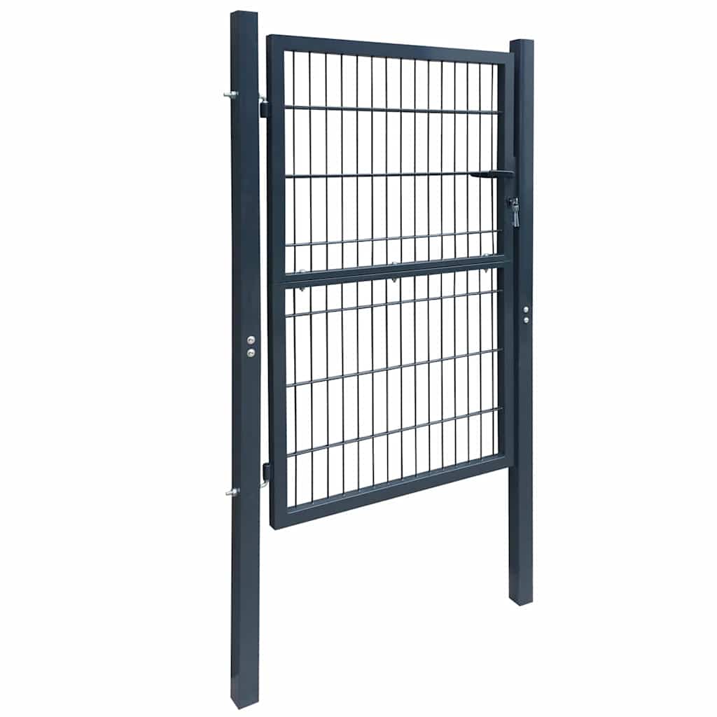 Cancello per Recinzione 2D (Singolo) Grigio Antracite 100x180 cm | homemem39