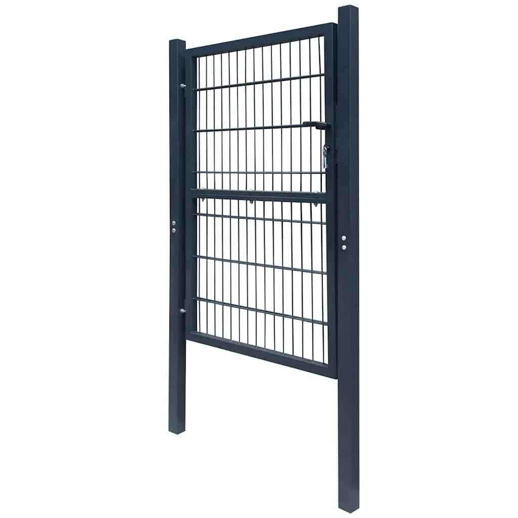 Cancello per Recinzione 2D (Singolo) Grigio Antracite 100x180 cm | homemem39
