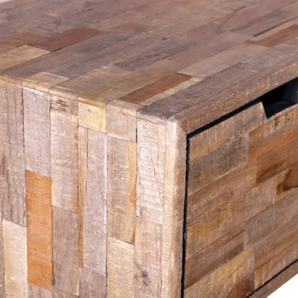 Tavolo Consolle con 3 Cassetti in Legno di Recupero di Teak | homemem39